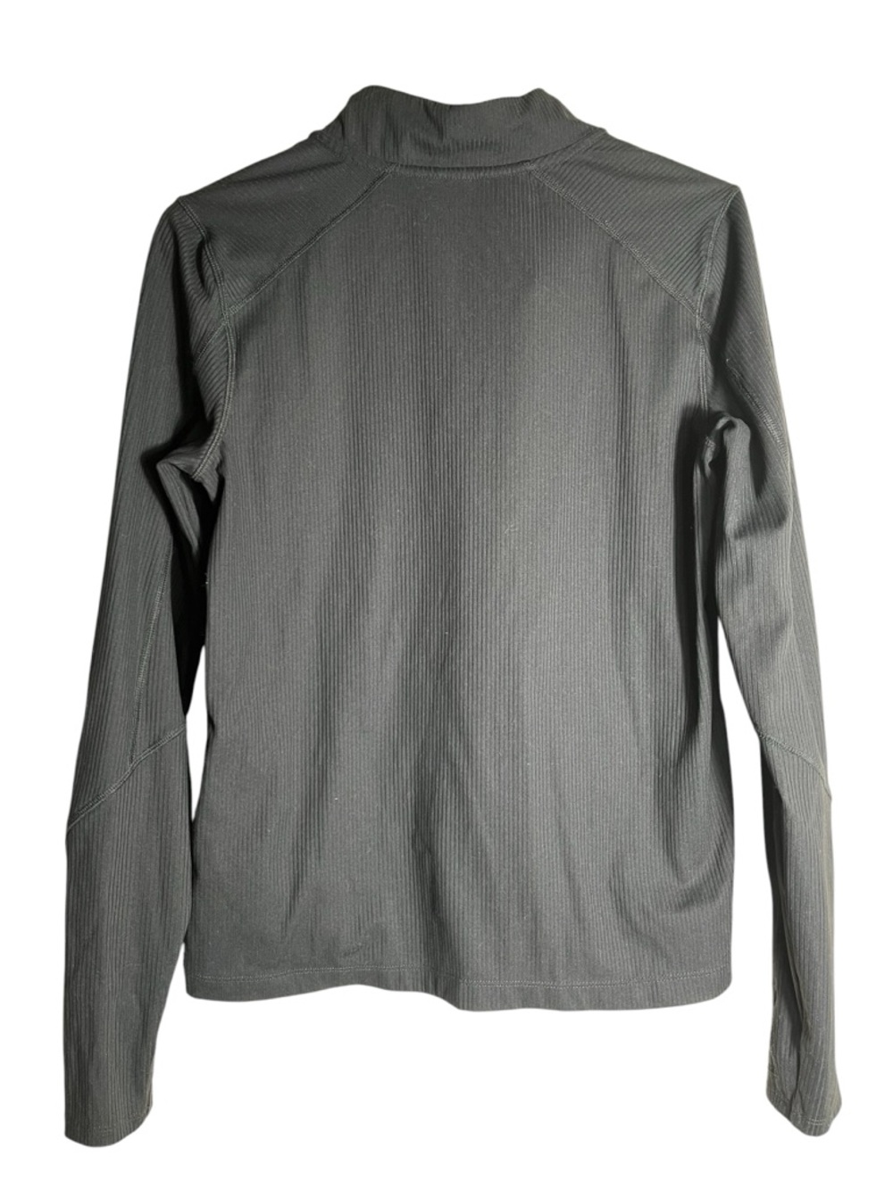 Mondetta Black Ribbed Zip-Front Top - Picture 2 of 4